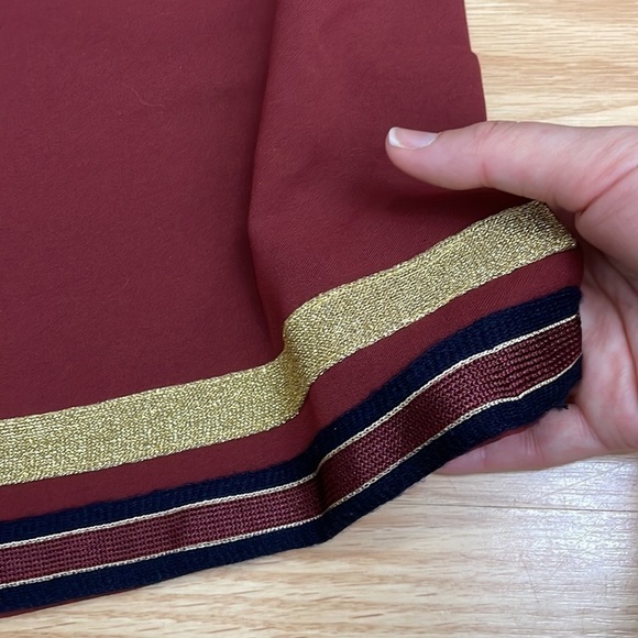 Dance & Marvel wine wide legs tuxedo stripes pants - Picture 10 of 10